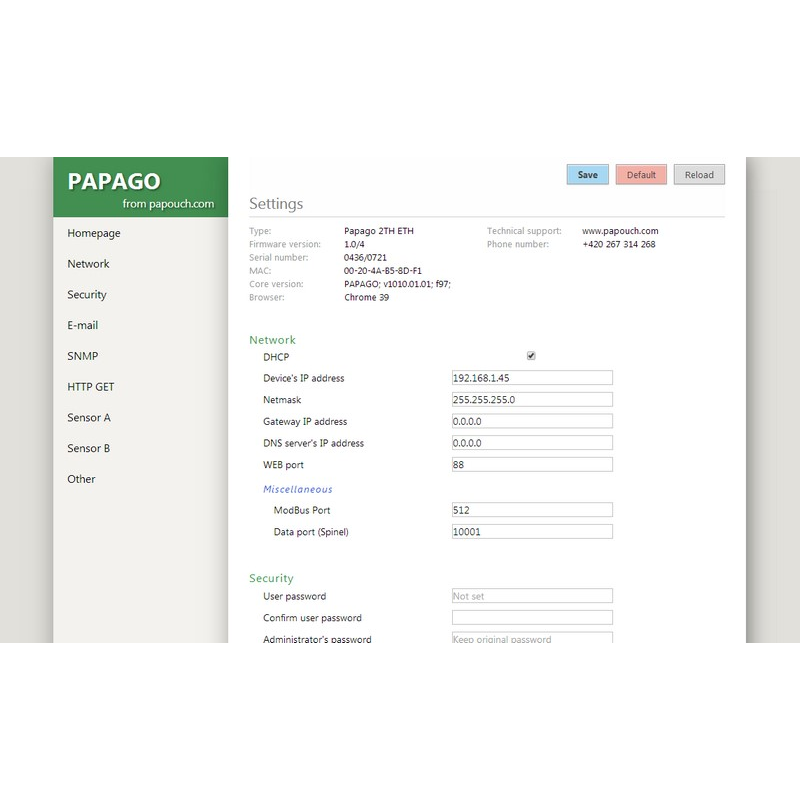 Imagem representativa do produto PAPAGO 2PT ETH: 2x termómetro para Pt100/1000 com Ethernet – PGO_2PT_E_1 número 4