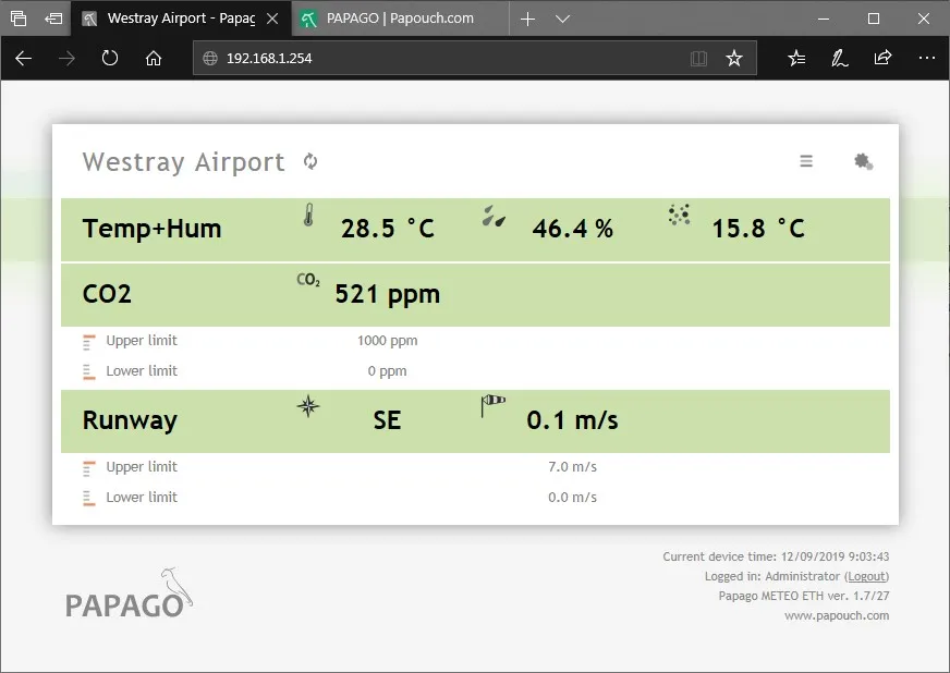 Imagen representativa del producto PAPAGO Meteo ETH: Industrial weather station main base with Ethernet and PoE – PGO_METEO_E_1 número 2