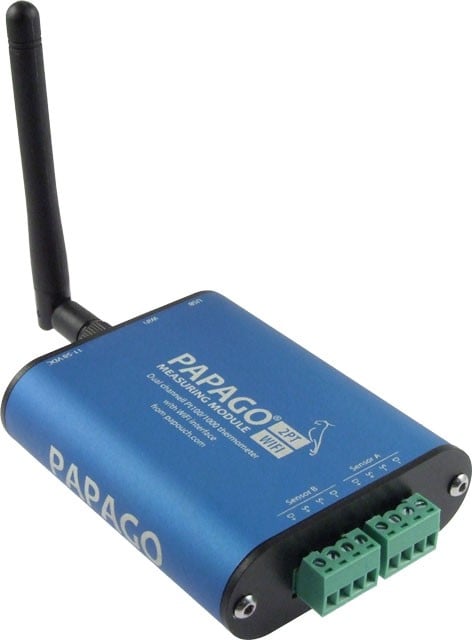 Imagen representativa del producto PAPAGO 2PT WIFI: 2x thermometer for Pt100/1000 with WiFi – PGO_2PT_W_EU número 2
