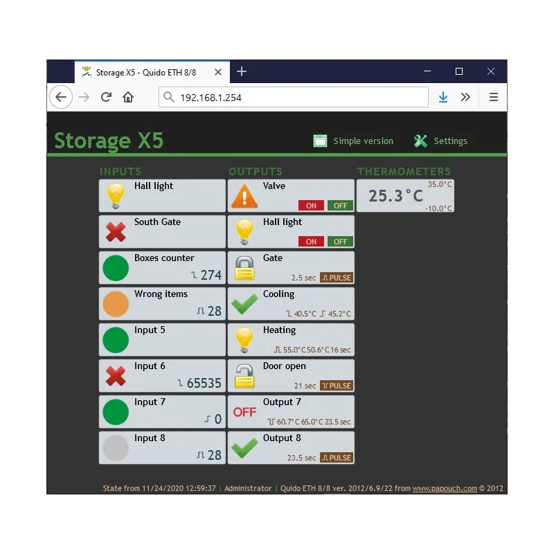 Imagen representativa del producto Quido ETH 0/2: 2 Outputs and Thermometer – QUIDO_ETH_0/2_1 número 4