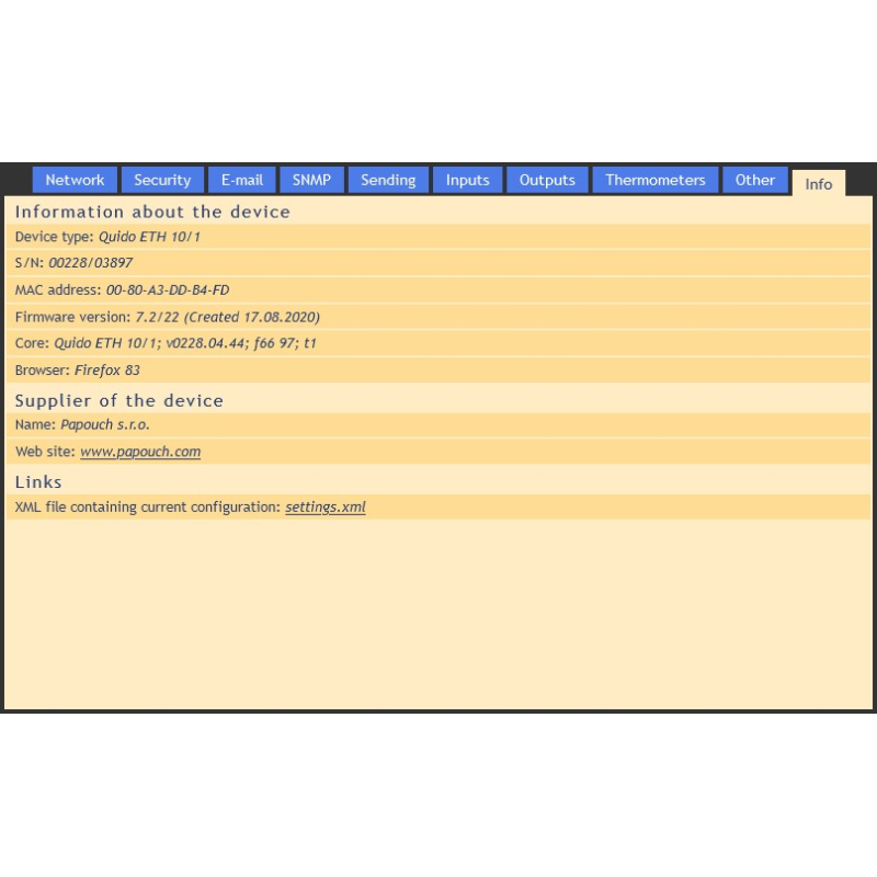 Imagen representativa del producto Quido ETH 2/16: 2 inputs, 16 outputs and thermometer – QUIDO_ETH_2/16_1 número 16